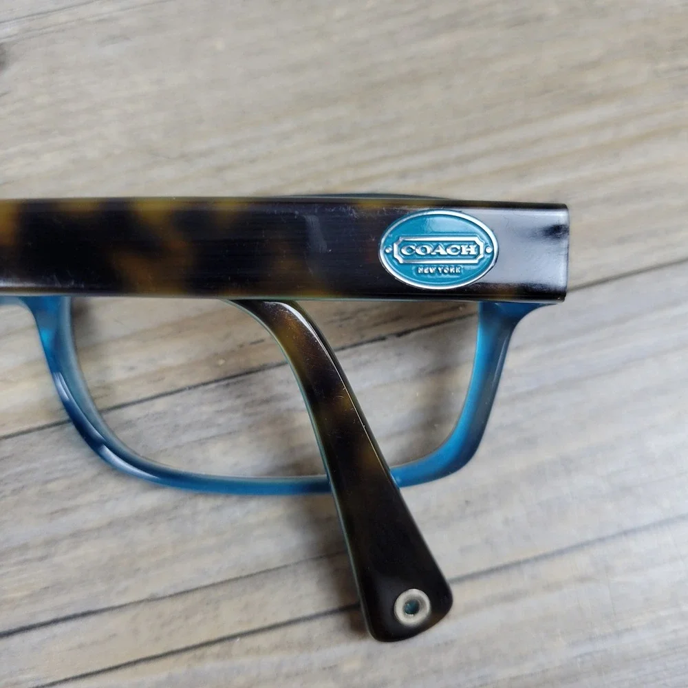 Coach Eyeglasses Frames HC 6040 Brooklyn 5116 Dark Tortoise Teal Women 50-16-135